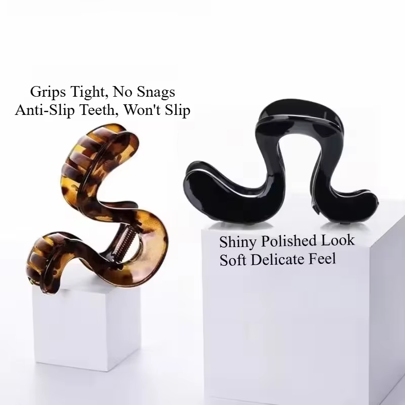Épingles à cheveux élégantes courbées pour femmes, accessoires pour queue de cheval haute et coiffure arrière de la tête