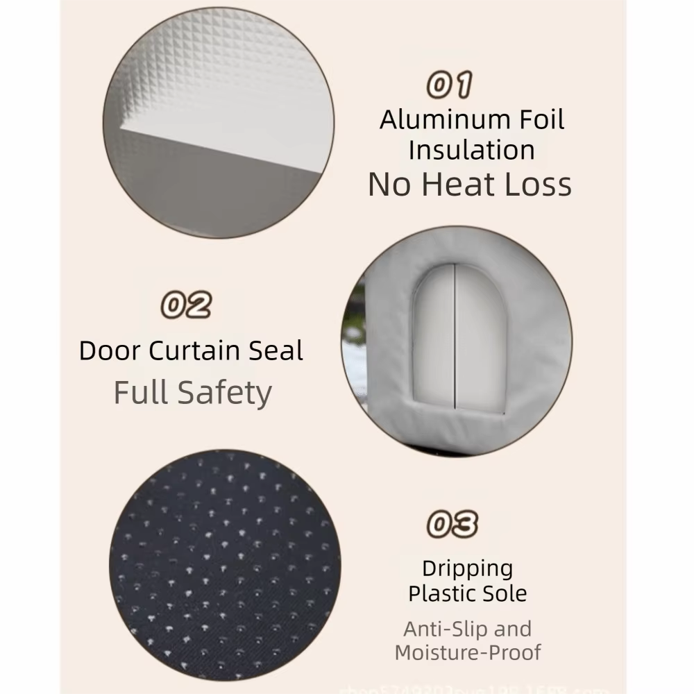Maison d'extérieur chaude pour chat, Base étanche et résistante à l'humidité, abri pour chat errant, conception fermée, nid d'hiver coupe-vent pour chat