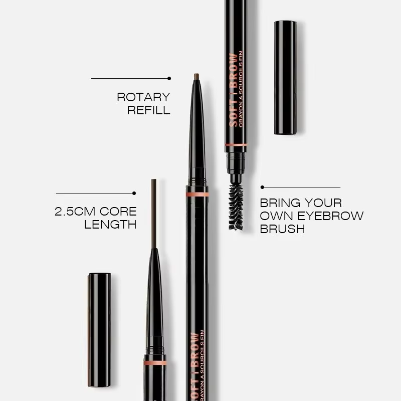 Stylo à sourcils rotatif à Double tête