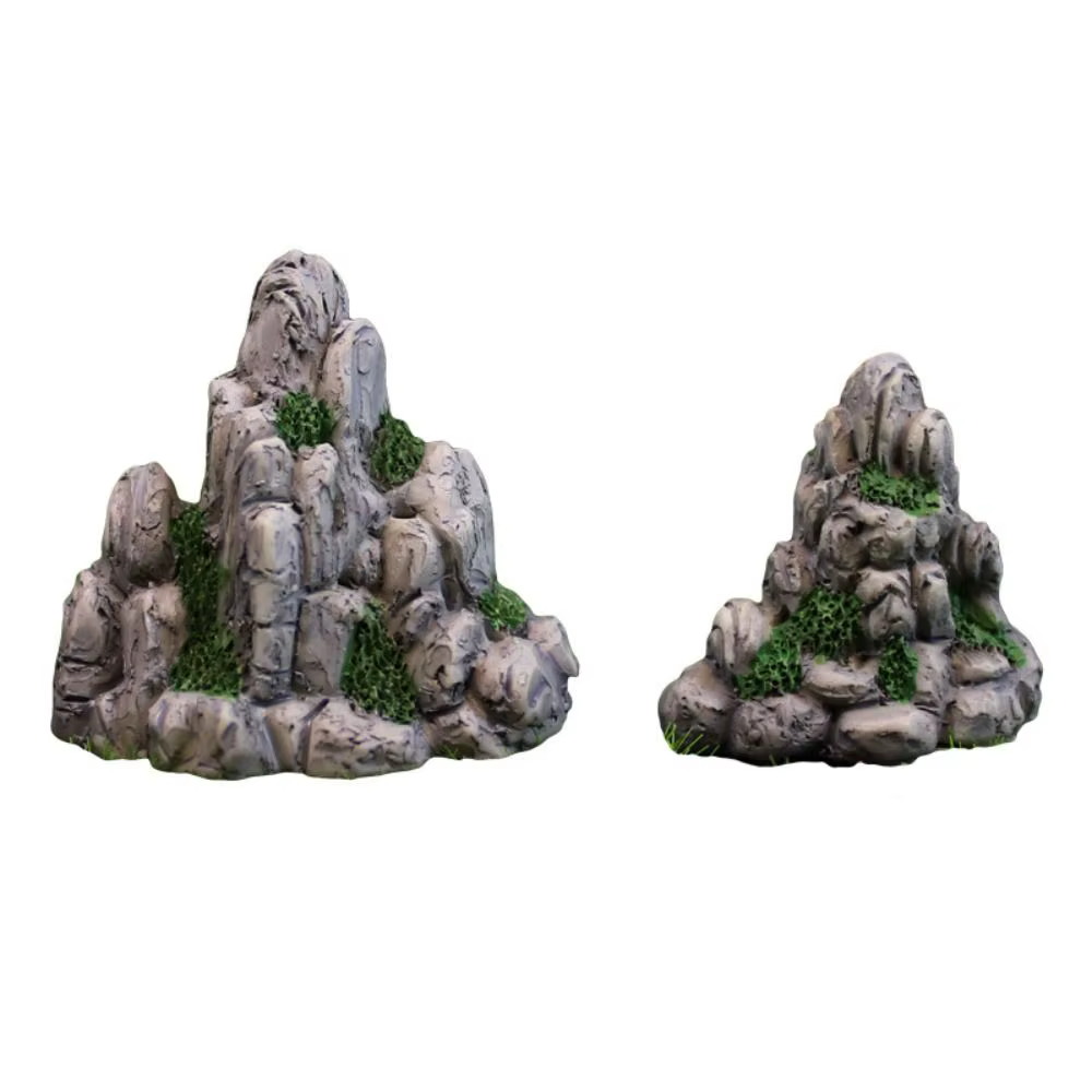 Ornements miniatures en résine pour rocailles, fausse montagne de simulation miniature, statue de montagne réaliste DIY, décoration pour aquarium