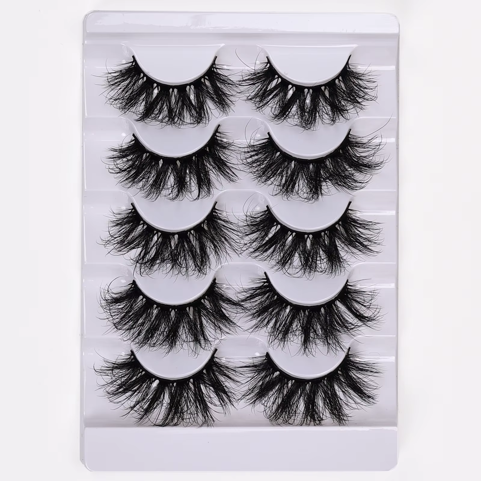 5 paires de faux cils en vison synthétique