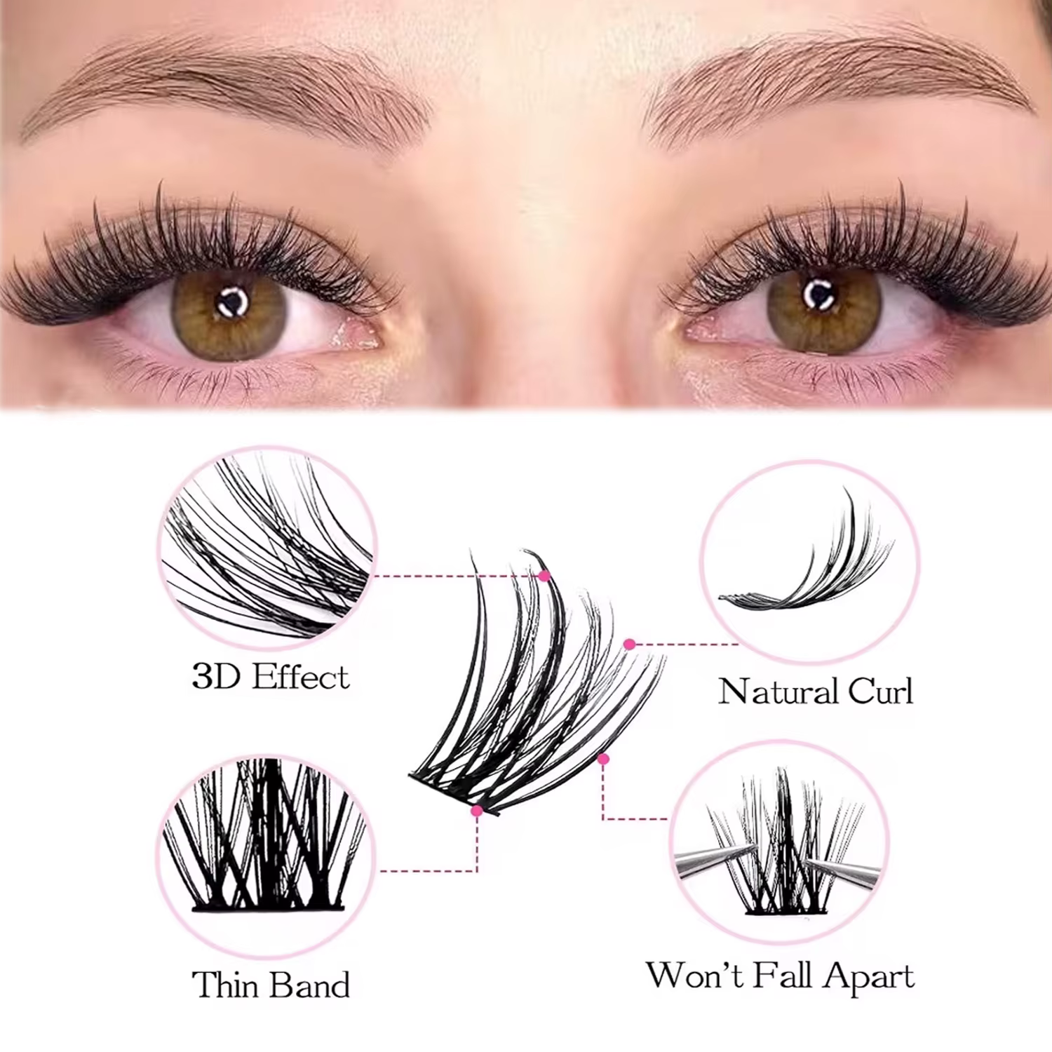 Faux cils autocollants