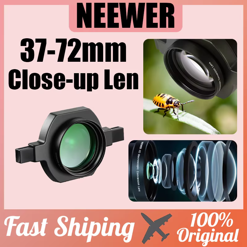 NEEWER LS-40 37-72mm objectif gros plan objectif Macro à pression pour Sony Nikon Canon Fuji gros plan haute définition pour la nature morte