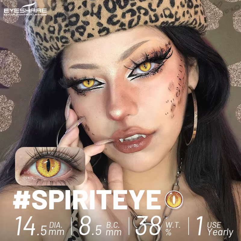 EYESHARE Lentilles de contact rouges pour cosplay