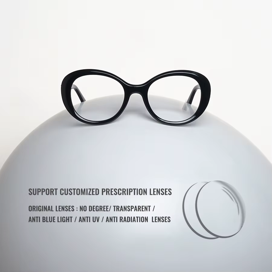 Toketorism Vintage ovale montures de lunettes femmes lumière bleue