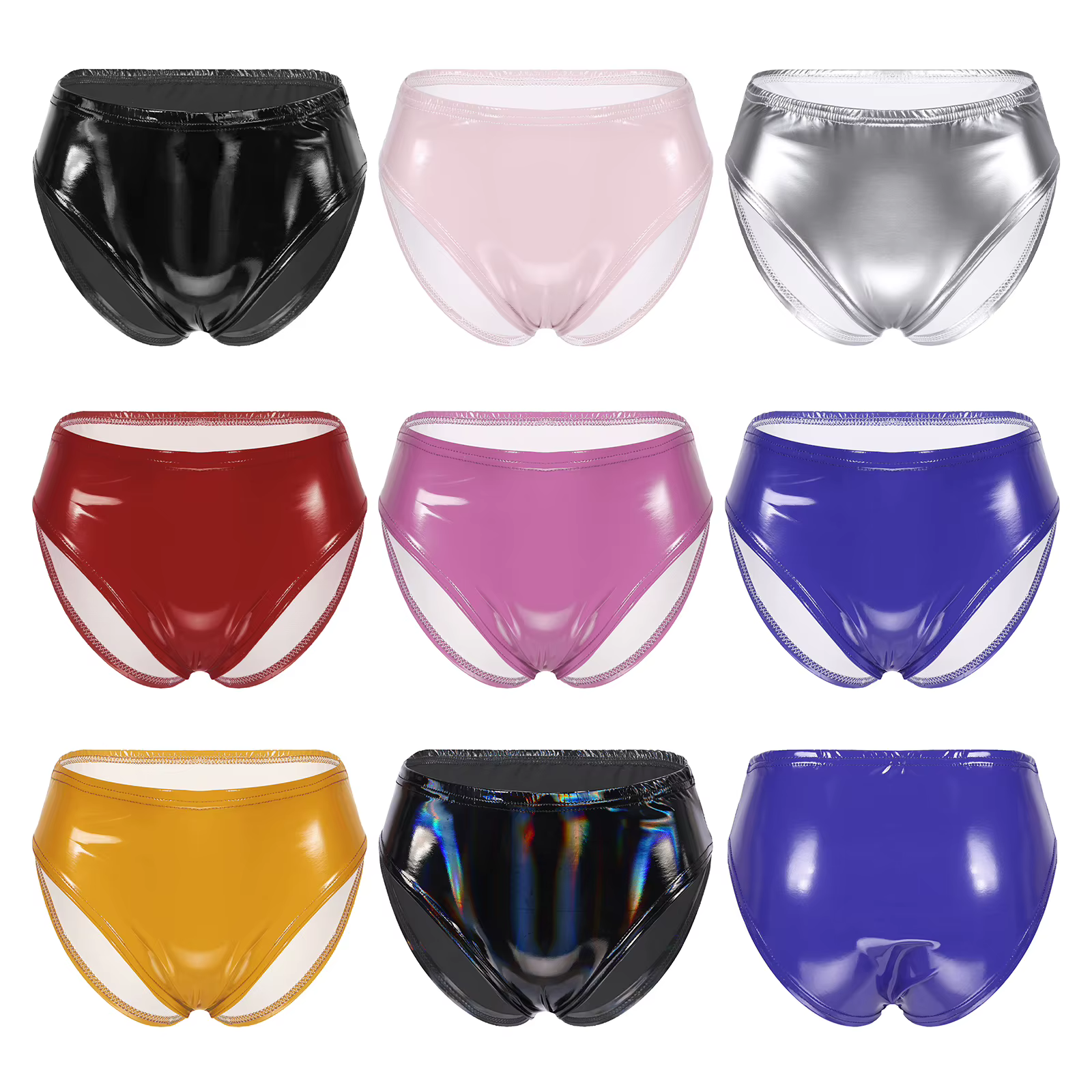Mini slip en latex taille basse pour femme, culotte coupe haute, bas de bain, sous-vêtement, Chang Club, phtalperformance, fête cosplay