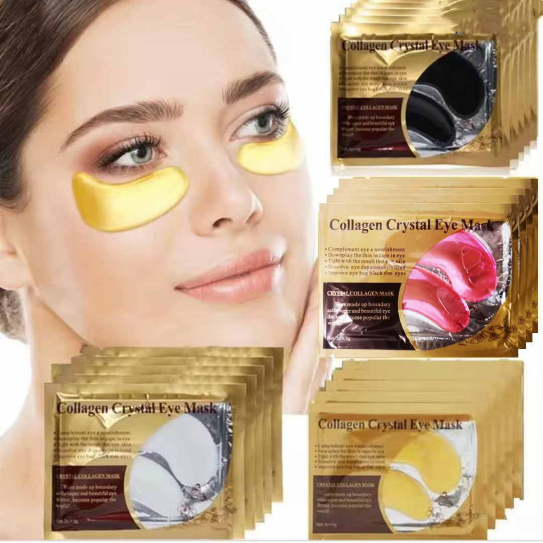 Masque pour les yeux en cristal de collagène doré