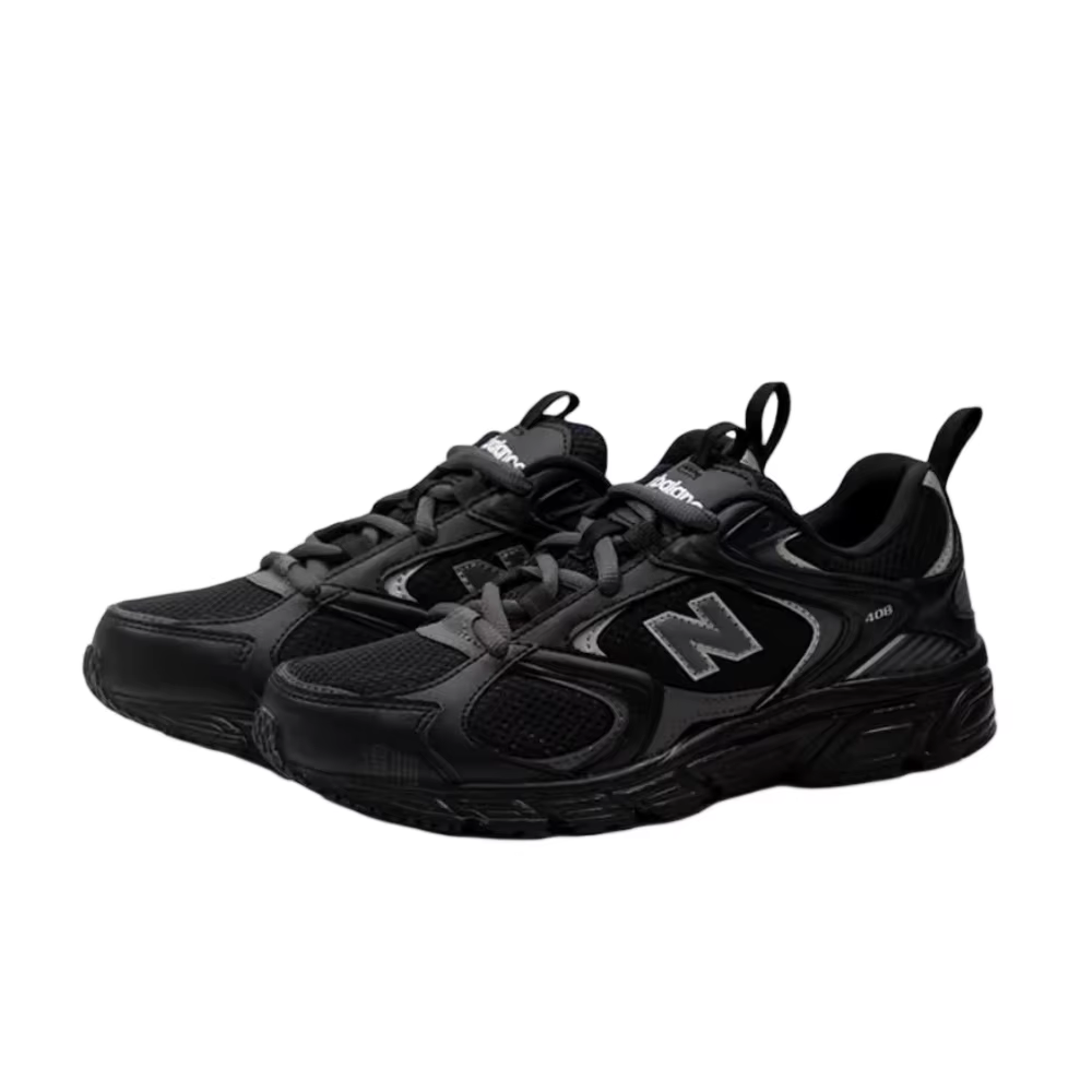 New Balance 408 Chaussures de course décontractées unisexes à tige basse – Noir, style rétro, semelle extérieure antidérapante, durables et confortables ML408K