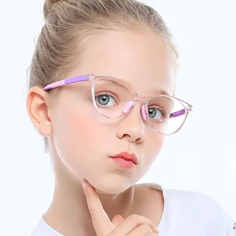 Lunettes bloquant la lumière bleue pour enfants, lunettes d'ordinateur, monture TR90, lentille transparente, pour fille et garçon, jeux vidéo, lunettes de sécurité pour enfants