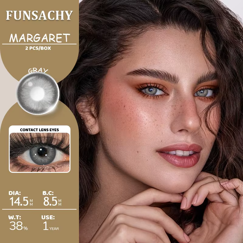 FUNSACHY 1 Paire de Lentilles de Contact Bleues pour les Yeux