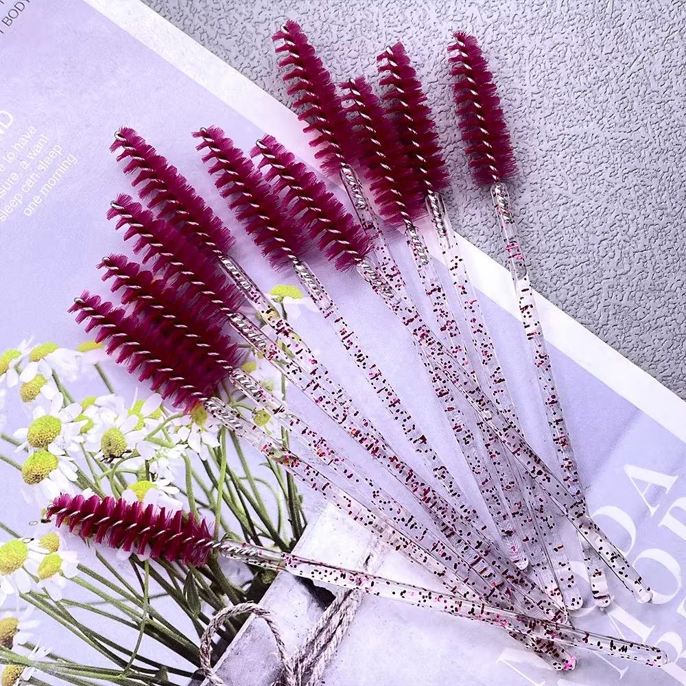 Pinceaux de maquillage jetables en cristal