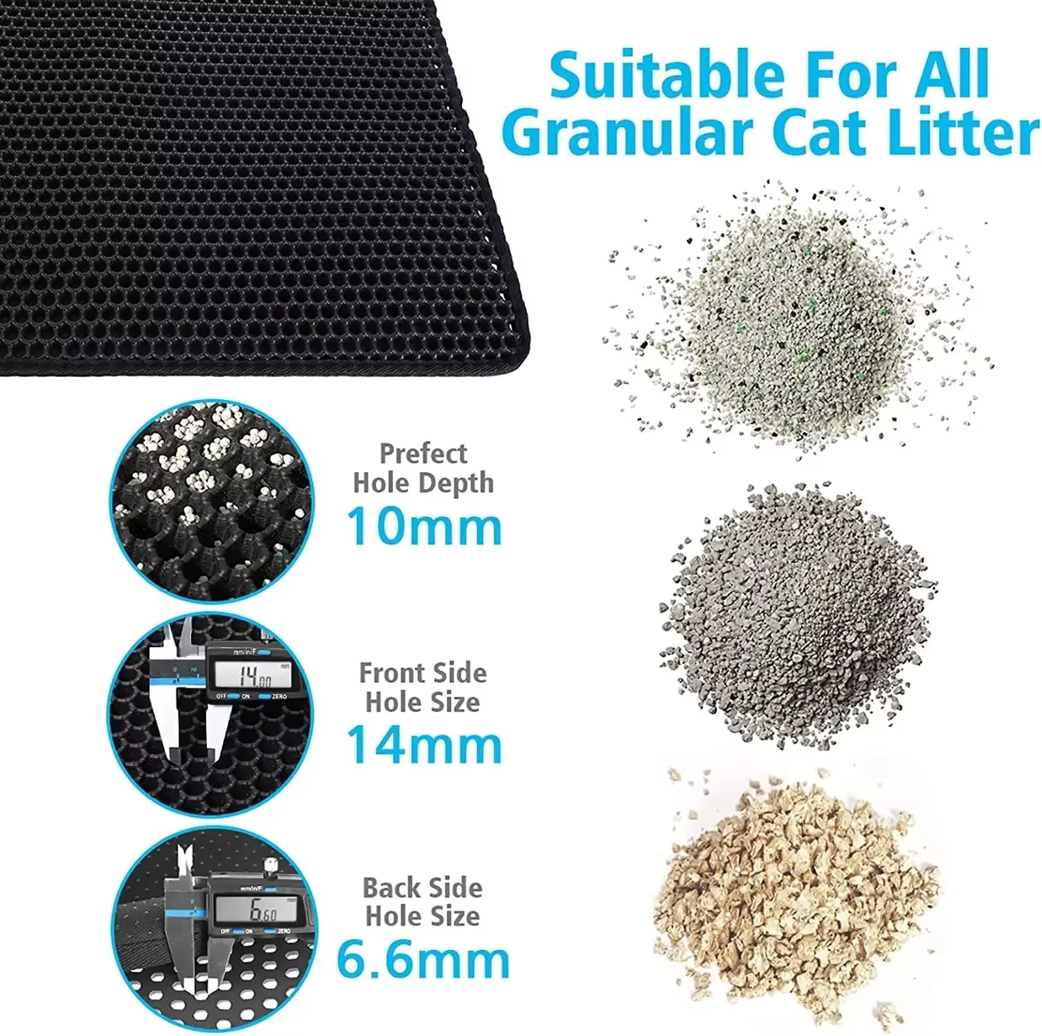 Tapis de litière pour chat, conception à 2 couches, technologie de piégeage du sable de qualité supérieure, Base étanche, protection de sol antidérapante pour animaux de compagnie, pour chatons d'inté