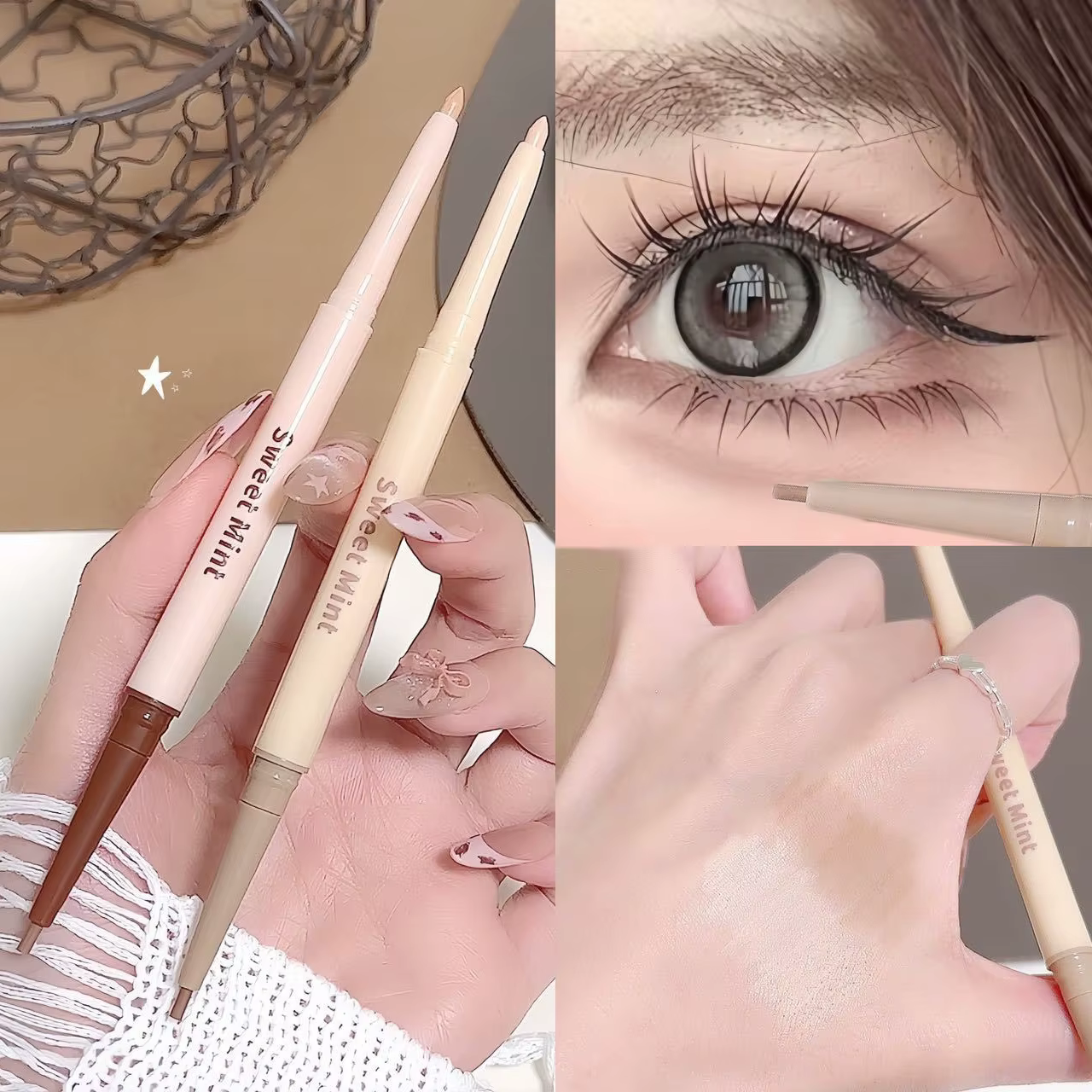 Crayon Eyeliner Double Pointe 2-en-1 : Illuminateur et Bronzer pour les Yeux
