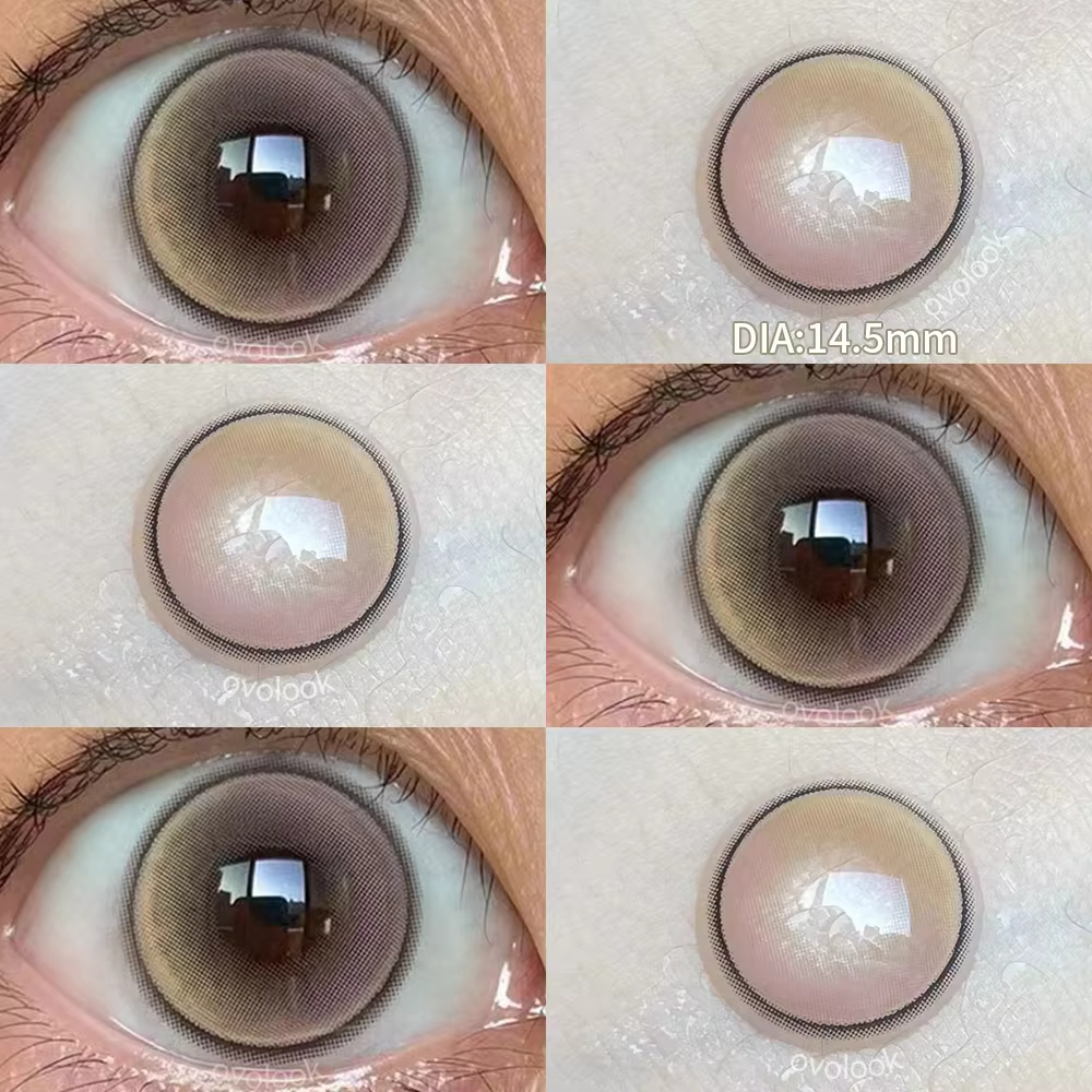 Lentilles de couleur pour les yeux rose