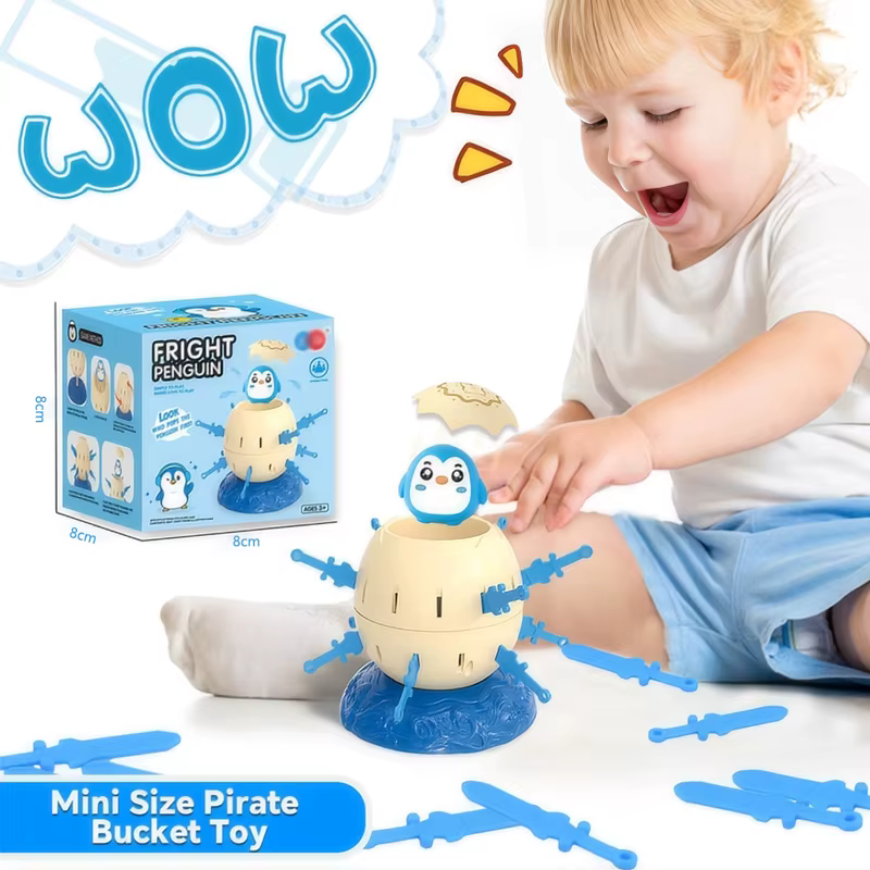 Mini pingouin nouveauté jouet éducatif pour enfants-jeu interactif Parent-enfant-faveur de fête de vacances-thème de seau de Pirate grenouille