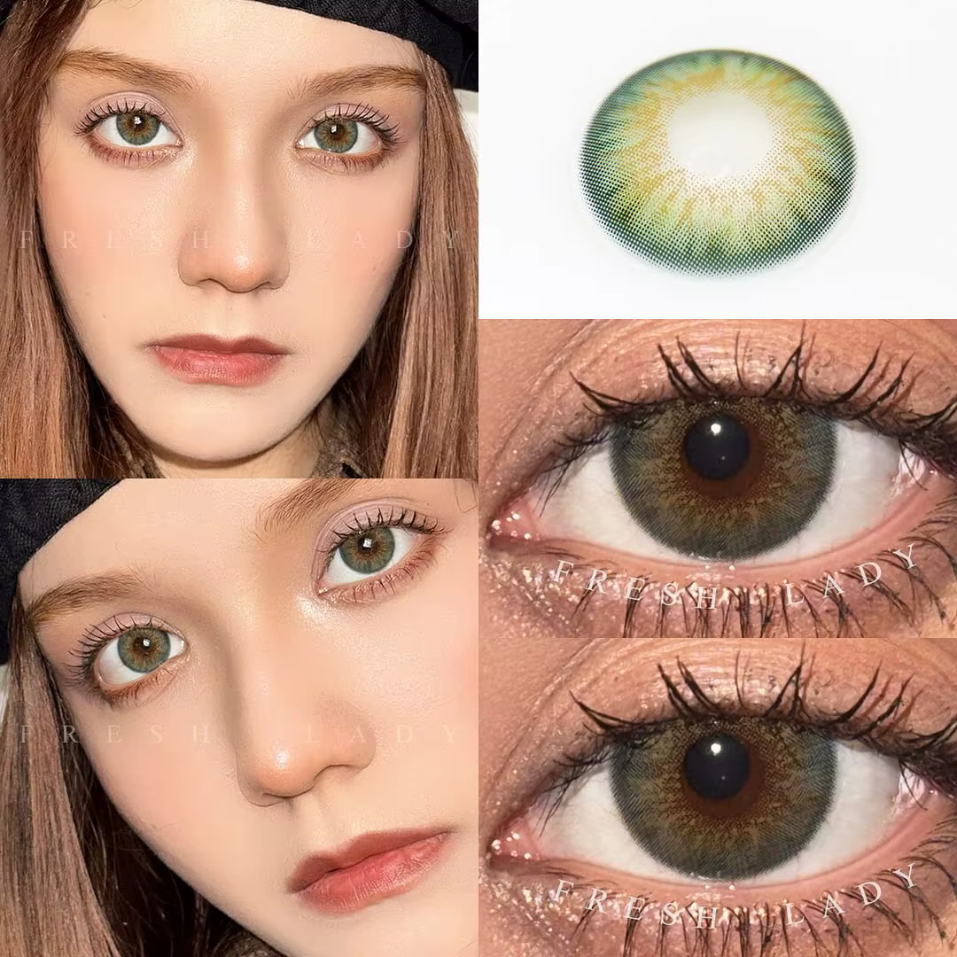 Bio-essence 1 paire de lentilles de contact de couleur verte