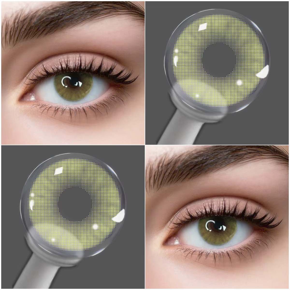 VISUASHOW Lentilles de contact couleur gris aurore
