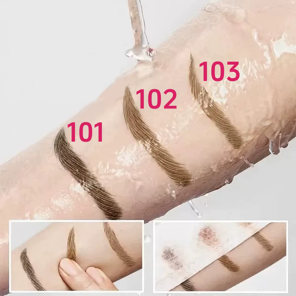 Stylo à sourcils étanche 3 couleurs