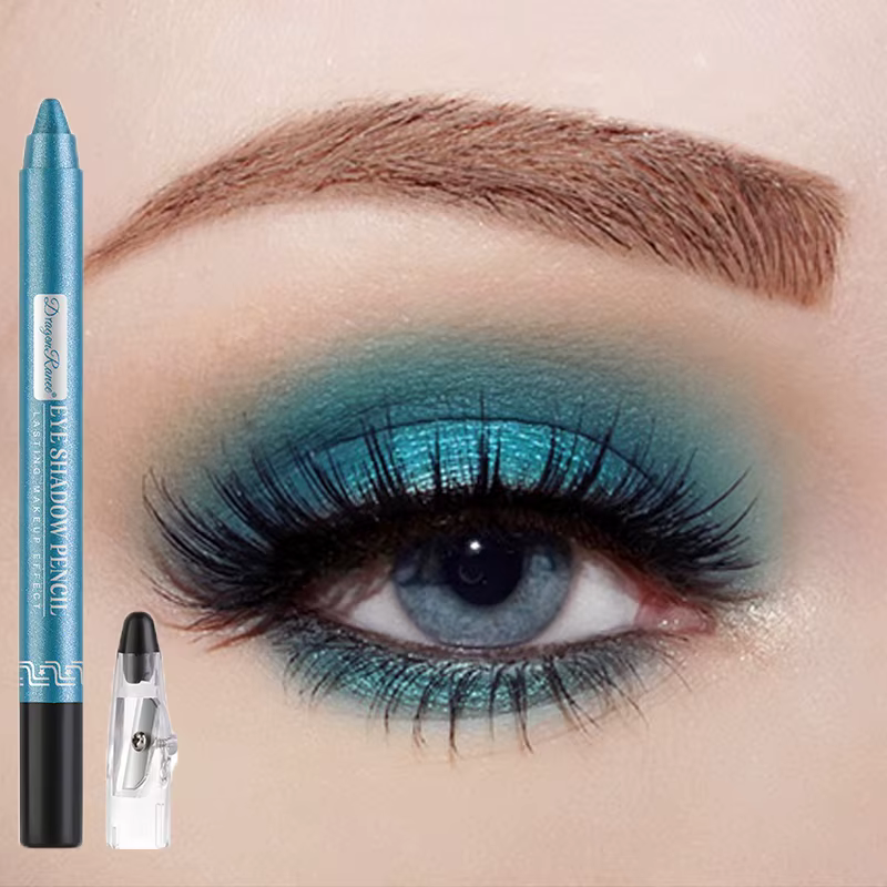 Bâton de crayon de fard à paupières nacré bleu métallisé