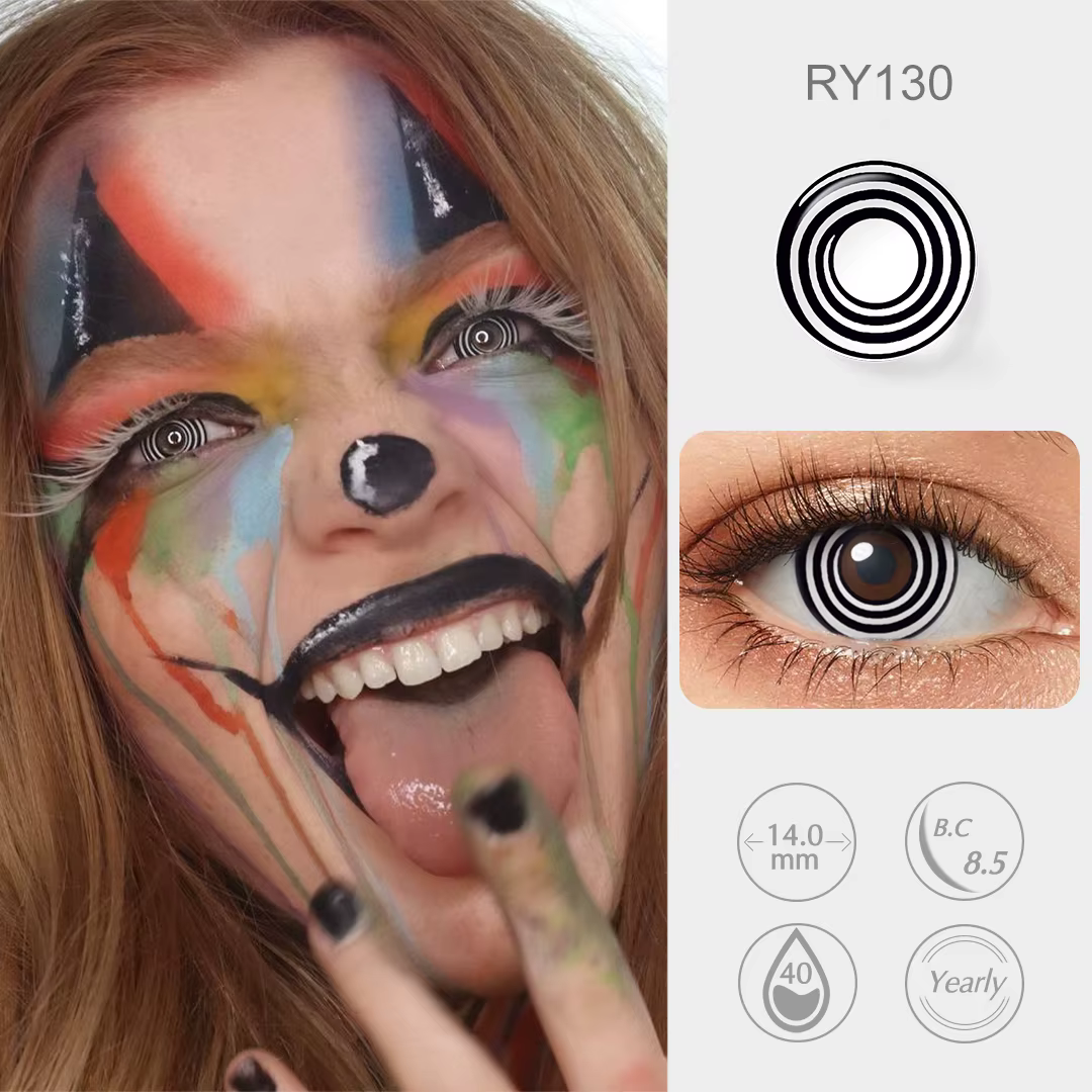 Pseyeche 14MM Sharingan Rinnegan Halloween lentilles de Contact Sclera