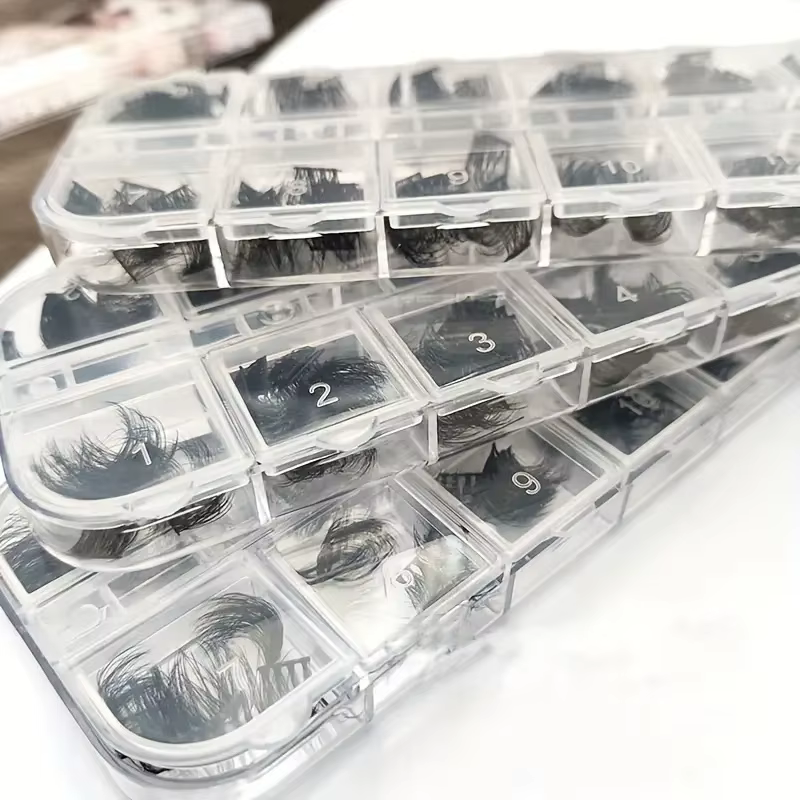 Faux cils DIY 120 grappes moelleuses - boucles dramatiques en forme de C