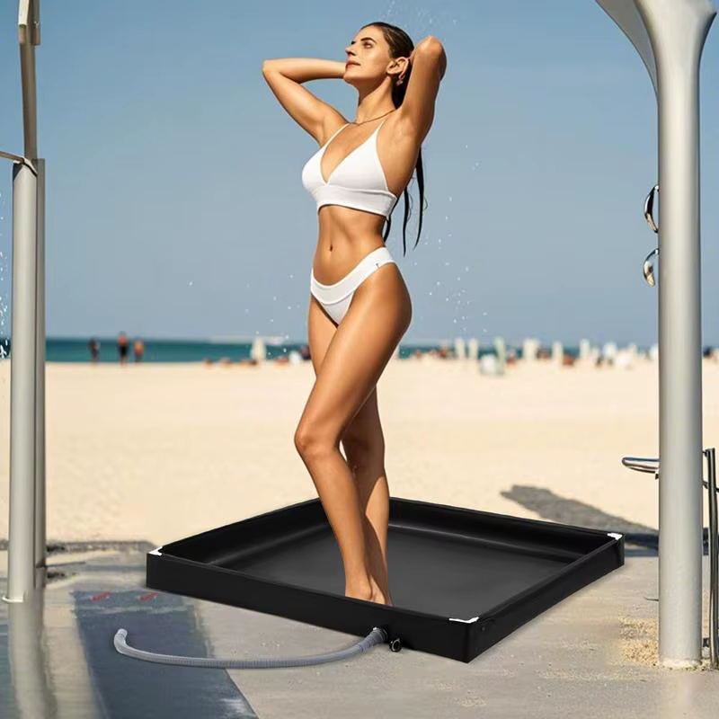 Base de sol de tente de douche de Camping pliante, plateau de douche de tente extérieure, poêle de douche Portable, Base de lavabo de douche RV pour Camping voyage
