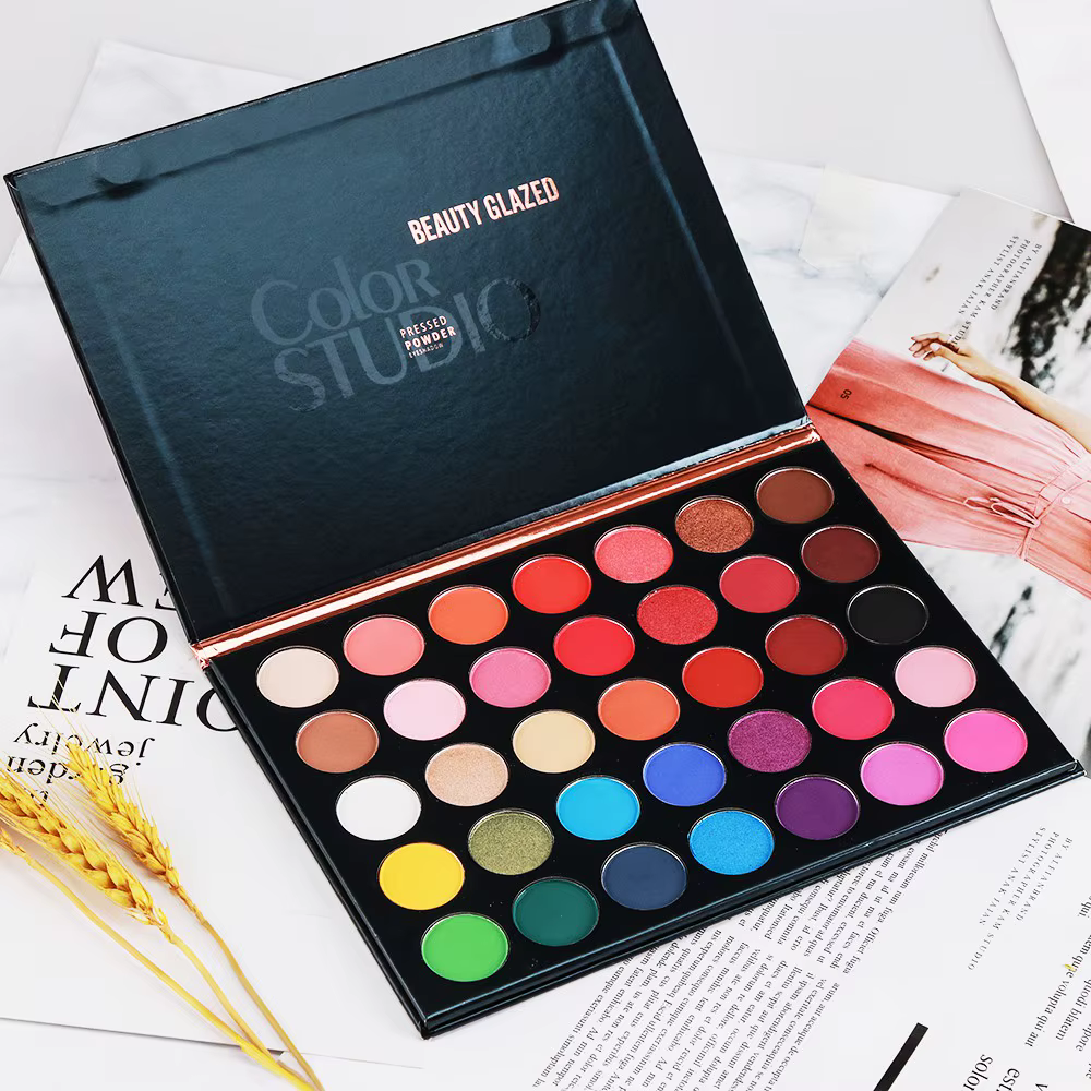BEAUTY GLAZED Palette de fard à paupières 35 couleurs mat/brillant naturel Smokey paillettes