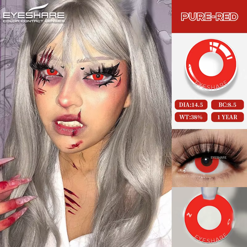 EYESHARE Cosplay lentilles de contact de couleur pour les yeux 1 paire