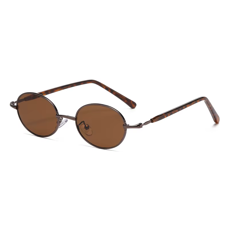 Lunettes de soleil ovales rétro Ultra légères pour hommes et femmes, Vintage Punk, lunettes décoratives quotidiennes, mode Anti-lumière bleue