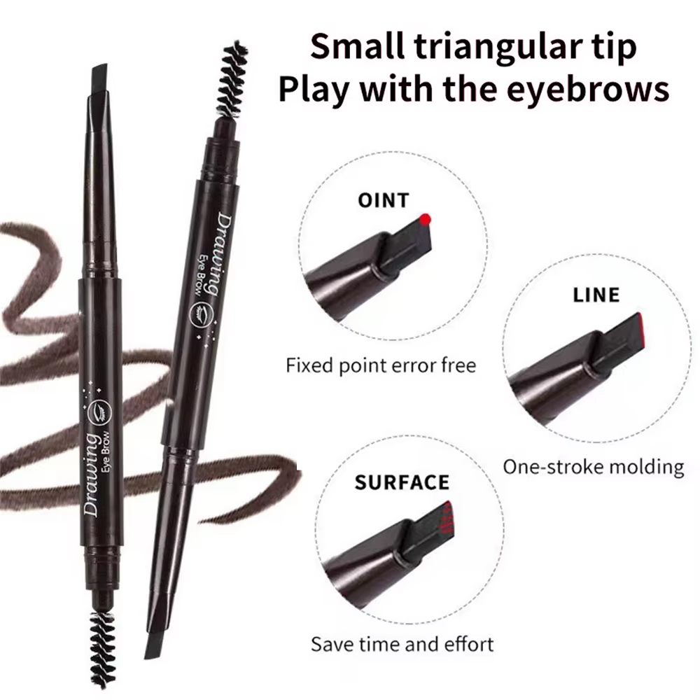 Crayon à sourcils imperméable à Double tête extrêmement fin