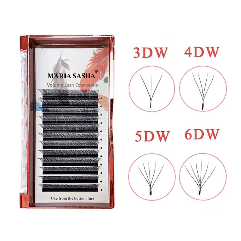 Extensions de cils pré-faits en forme de W MARIA 3D 4D 5D 6D 7D – Éventails