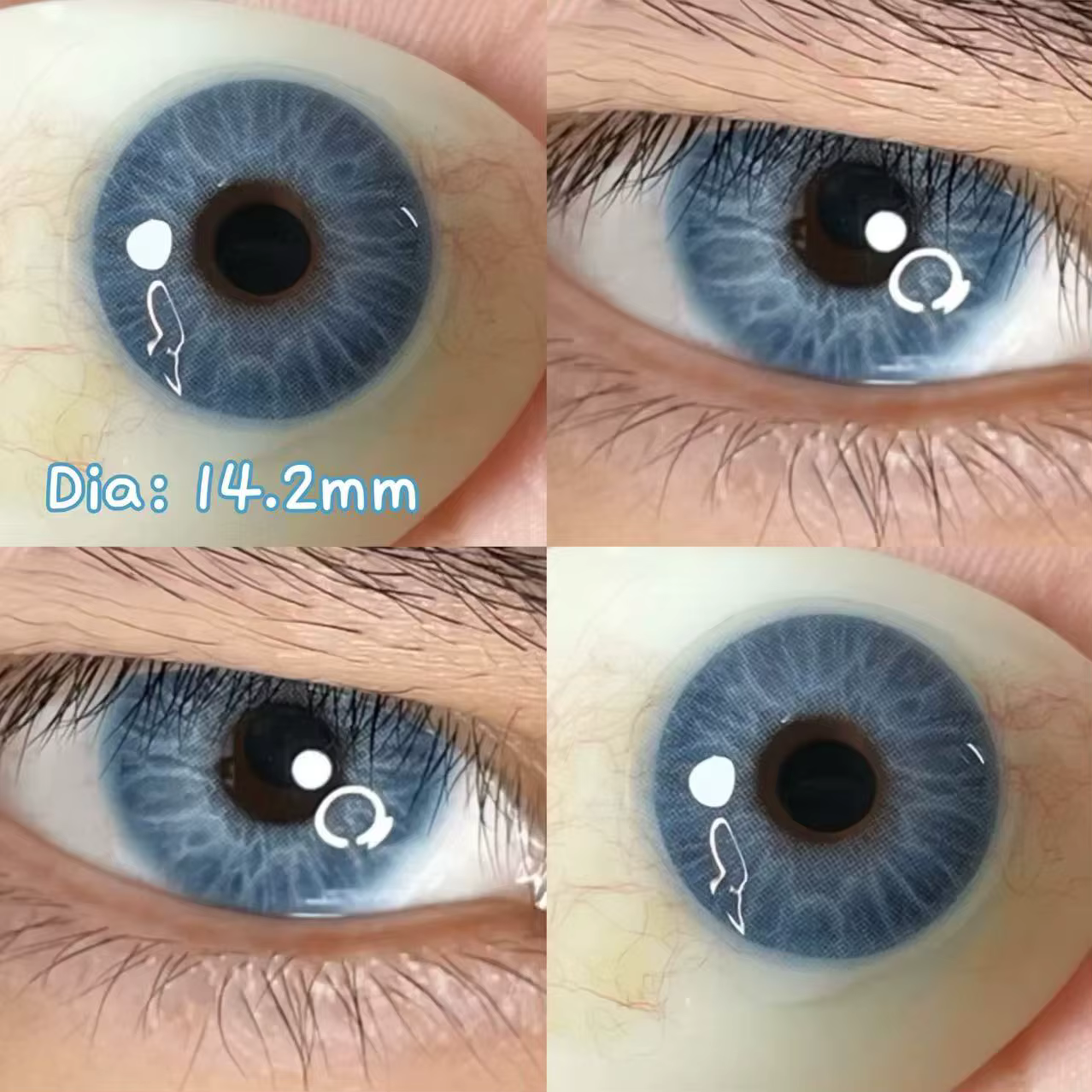 OVOLOOK - 2 paires de lentilles de contact colorées vertes pour cosplay