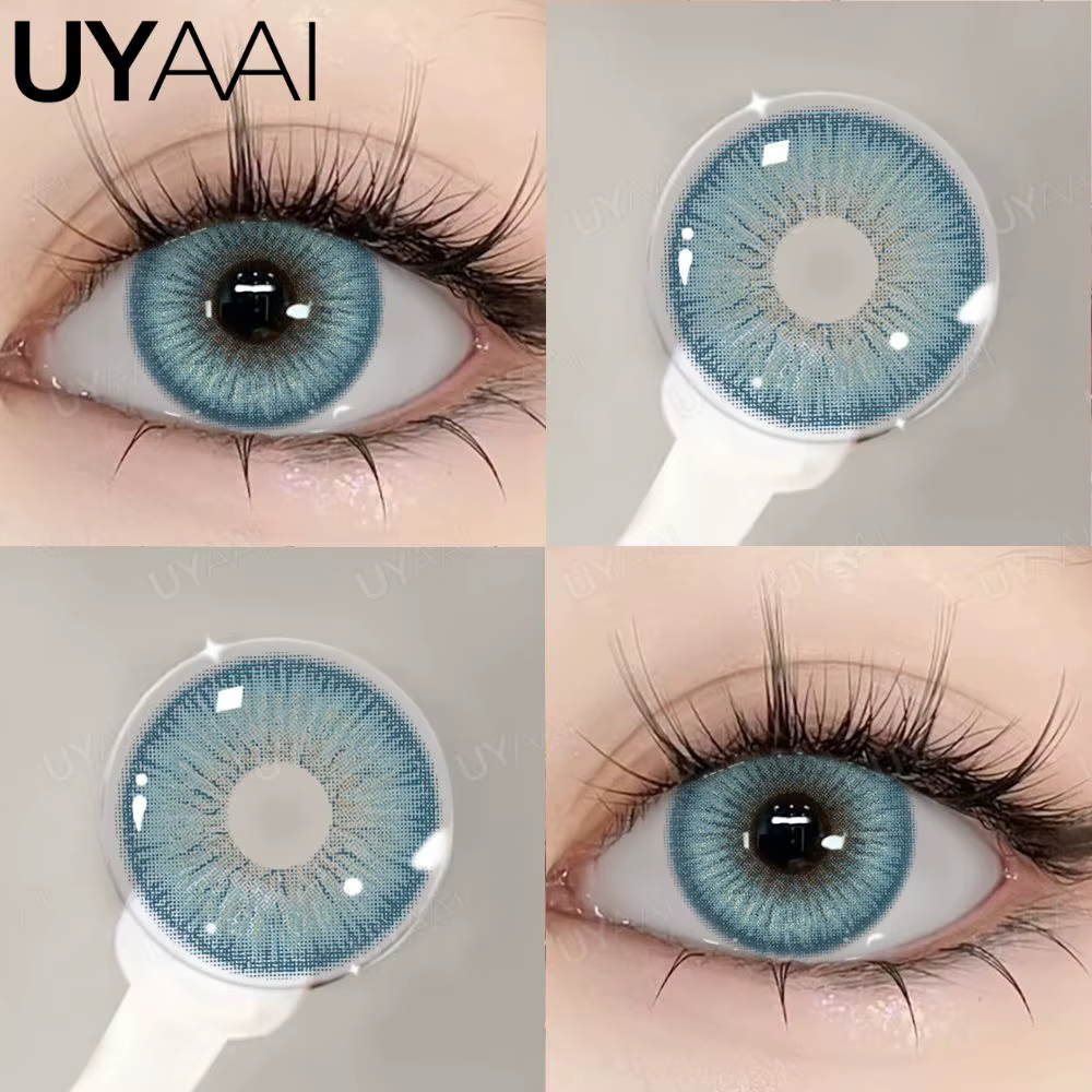 UYAAI Cosplay lentilles de Contact cosmétiques colorés élèves Hallowen Contacts beauté femmes maquillage lentille bleue