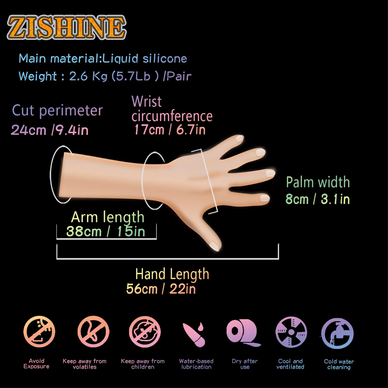 Modèle de main prothétique en Silicone, bras pliable pour accessoires de Film, pratique des faux ongles, bras Long en caoutchouc, mains sur le coude TGDWCS