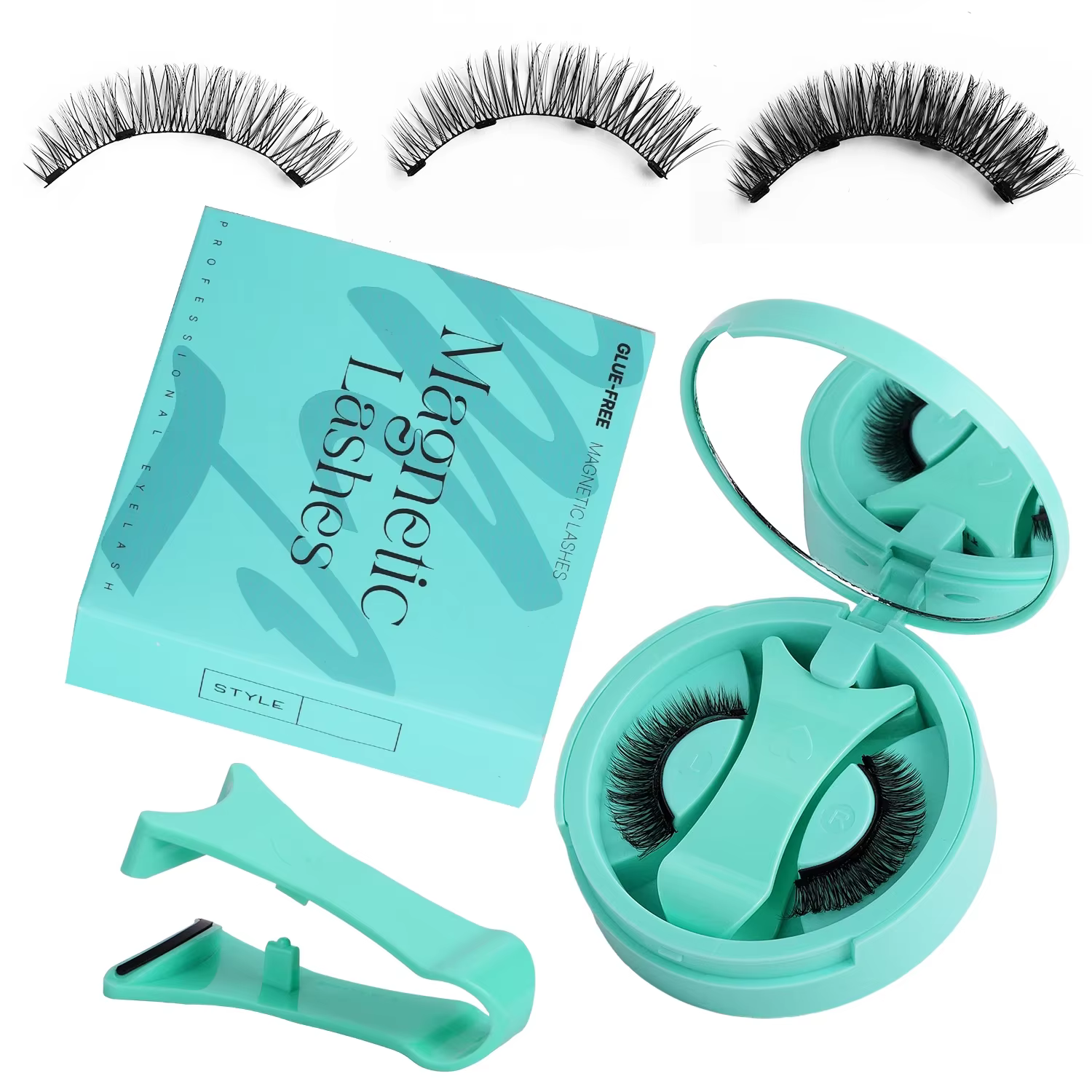 Faux cils naturels avec pince à épiler