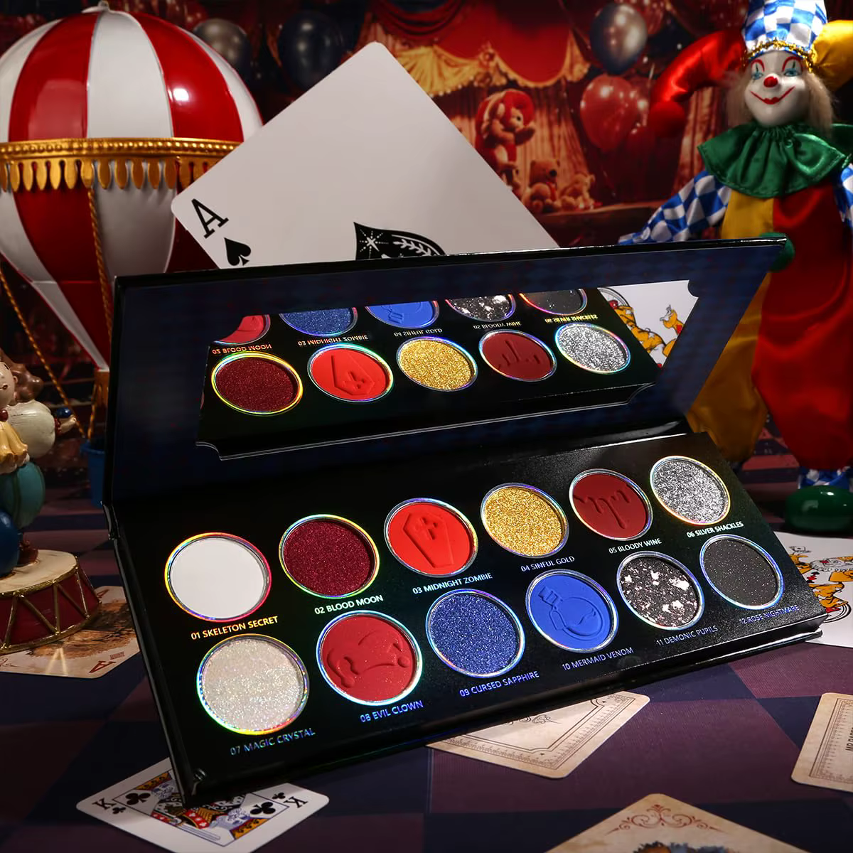 Palette de fards à paupières DE'LANCI 12 couleurs