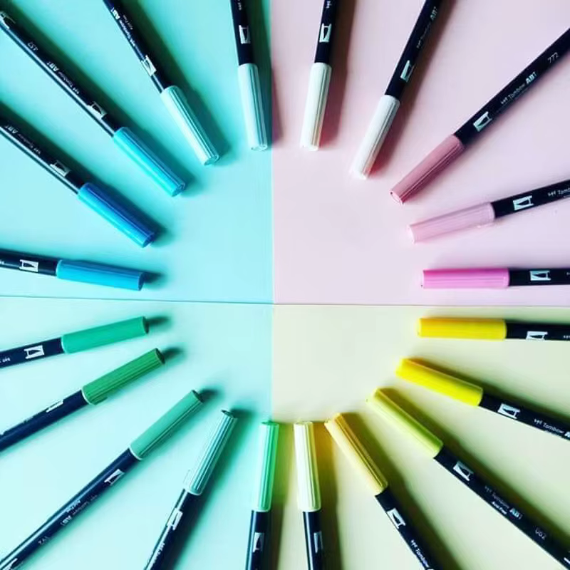 TOMBOW AB-T japon 96 couleurs double têtes art pinceau stylo marqueur métier eau marqueur stylo peinture fournitures