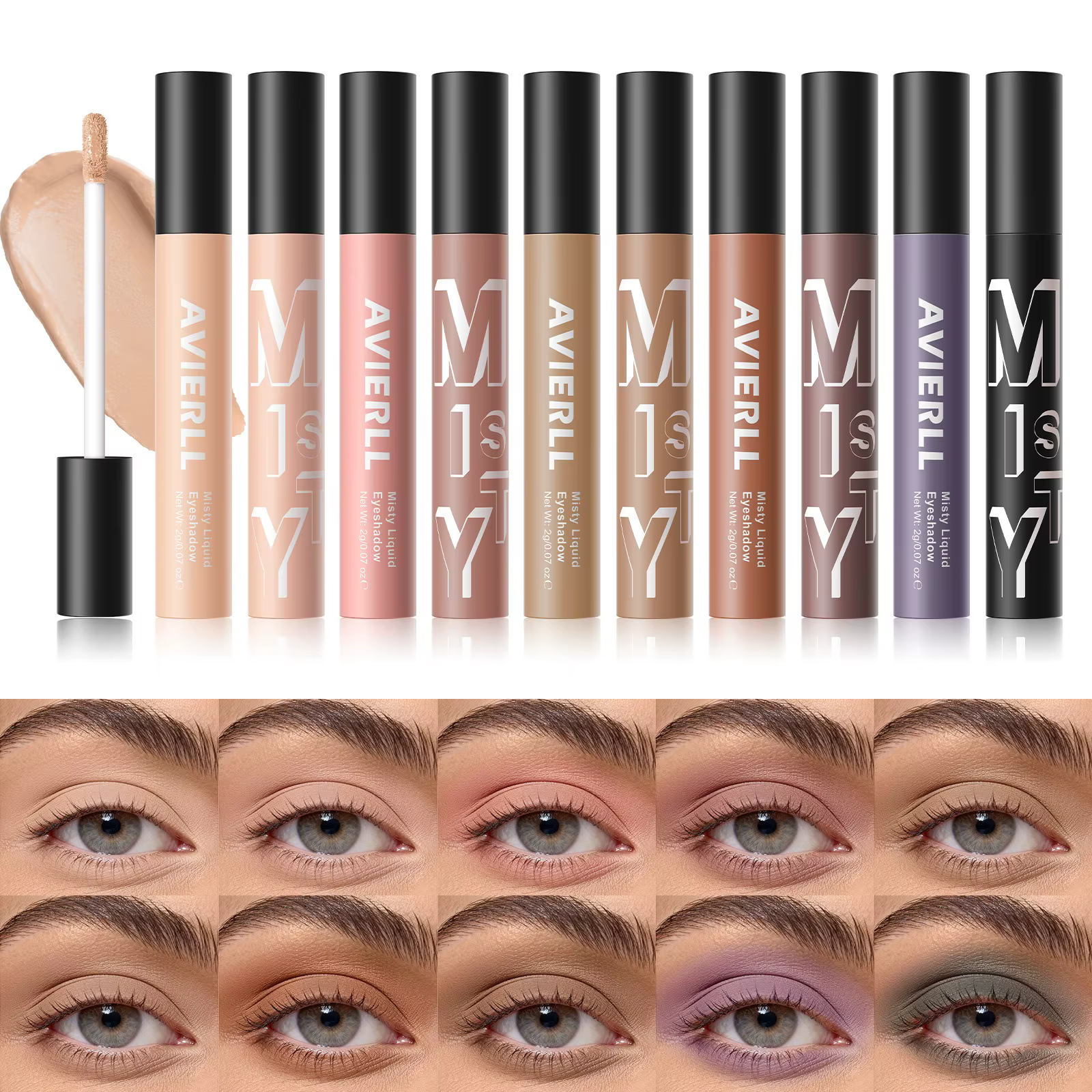 Fard à paupières liquide mat nude 10 couleurs
