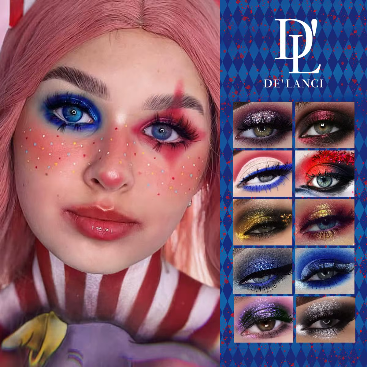 Palette de fards à paupières DE'LANCI 12 couleurs