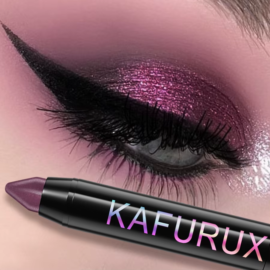 24 couleurs nacré paillettes fard à paupières Eyeliner crayon imperméable mat nu ombre