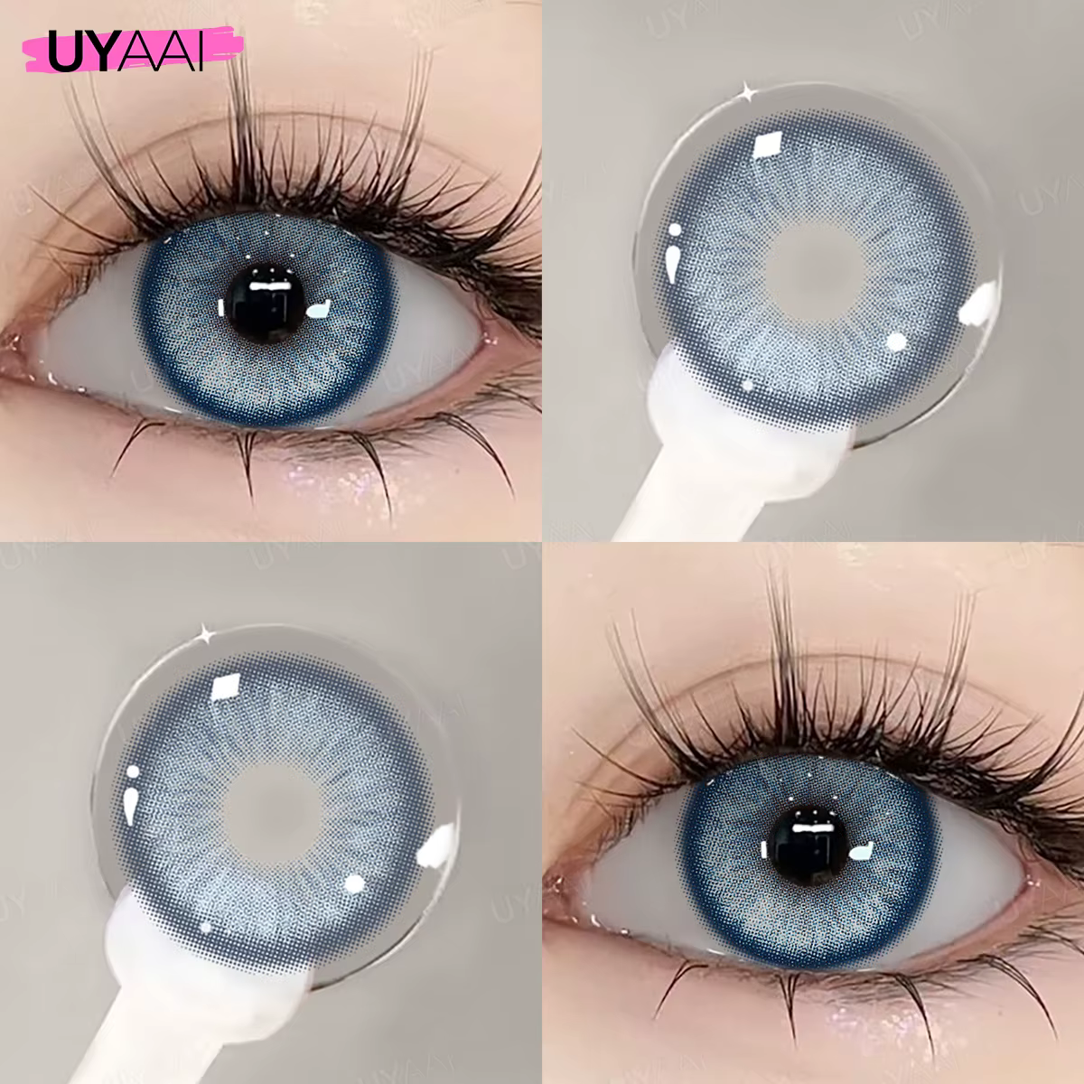 UYAAI Cosplay lentilles de Contact cosmétiques colorés élèves Hallowen Contacts beauté femmes maquillage lentille bleue