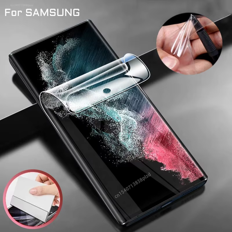 Film Hydrogel 8P pour Samsung Galaxy S26 S25 S24 S23 S22 S21 S20 Plus Ultra FE Protection d'écran Note 20 10 S10 A56 A55 A35 A54 5G