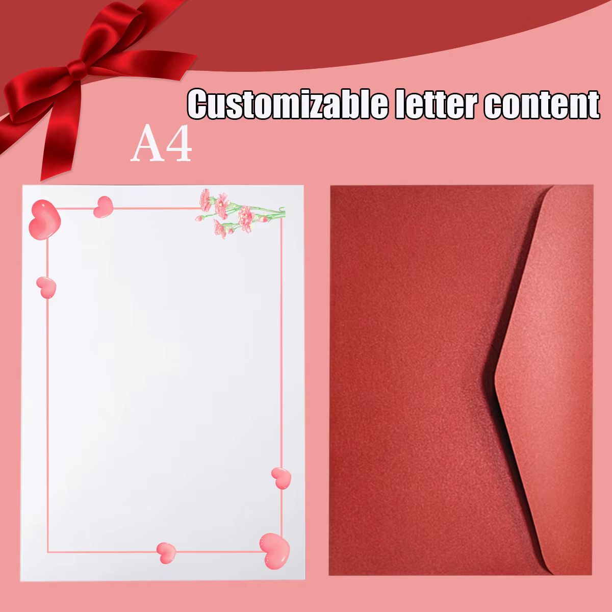 Lettre d'enveloppes personnalisées DIY, personnalisation de la lettre de la Saint-Valentin, lettres de bénédiction d'amis, impression de documents d'entreprise, courrier une lettre