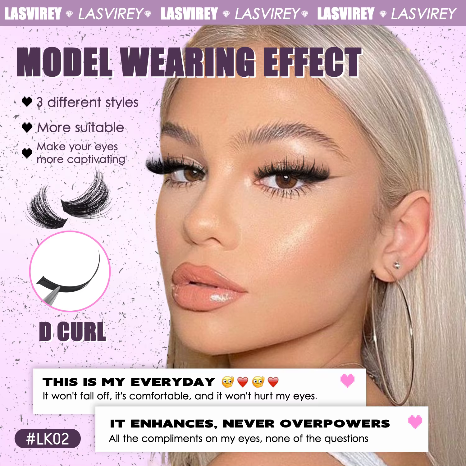 LASVIREY Extensions de cils en touffes