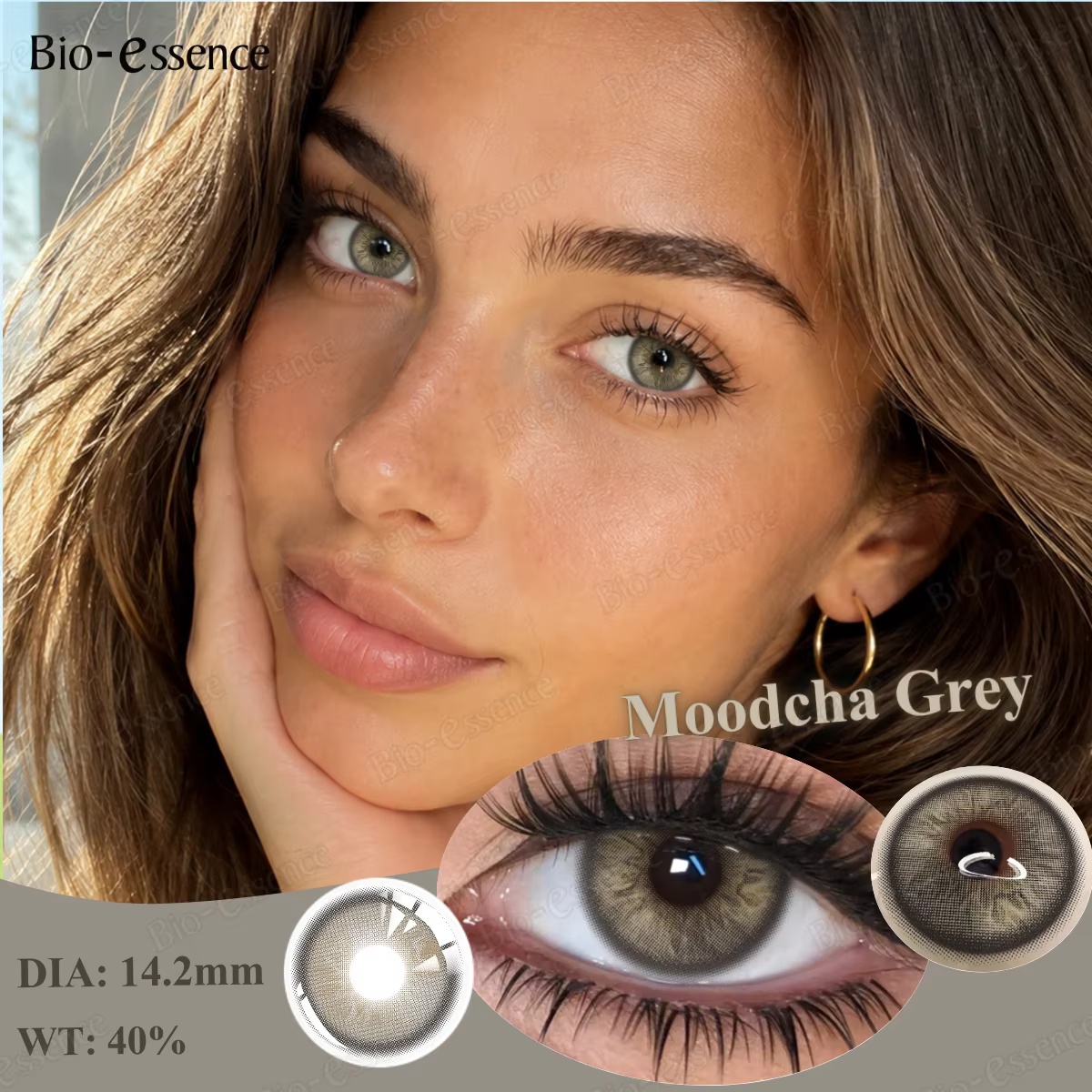 Bio-essence – lentilles de contact de couleur bleue pour les yeux