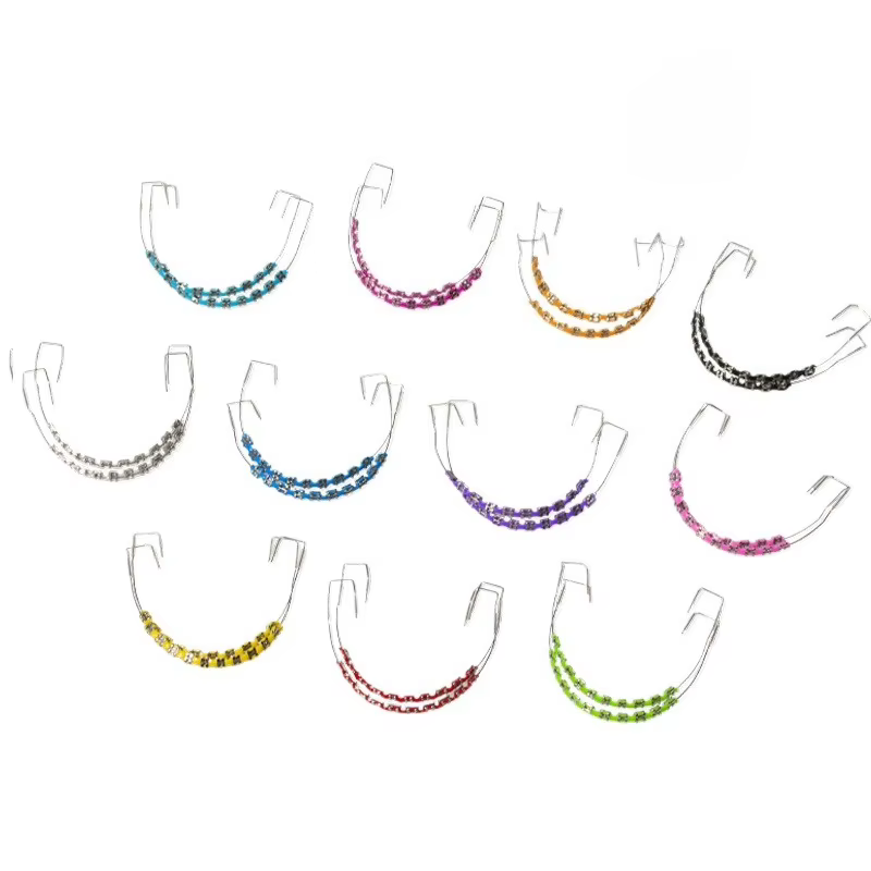 Faux bretelles support coloré fils métalliques temporaires accessoires de mode orthodontiques pour Cosplay Costume fête adultes adolescents dentaires