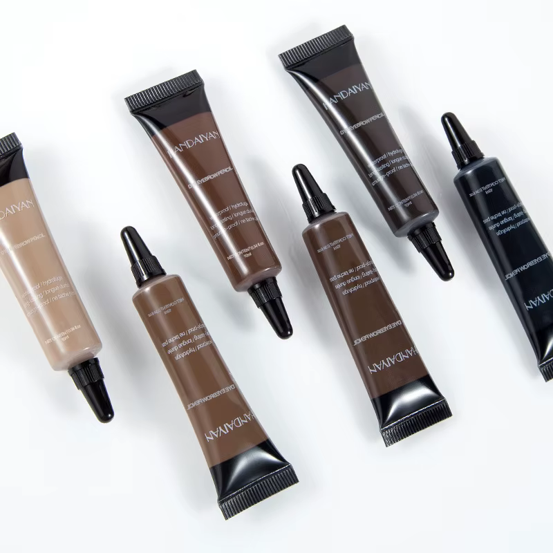 HANDAIYAN 6 couleurs teinture à sourcils teinte imperméable ensemble de pinceaux de maquillage marron rehausseur