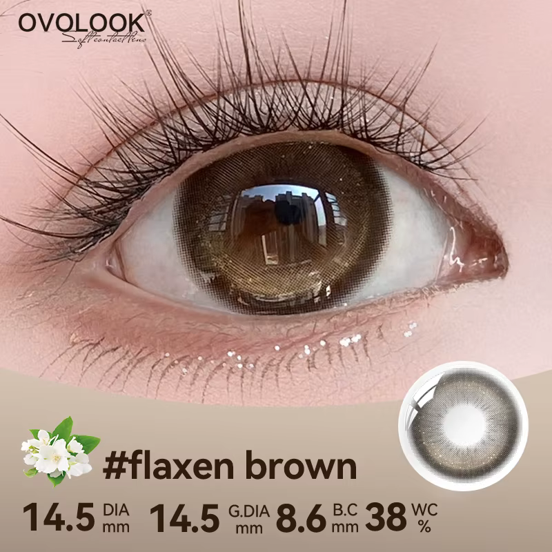 OVOLOOK - 2 paires de lentilles de contact colorées rose/bleu/vert pour maquillage
