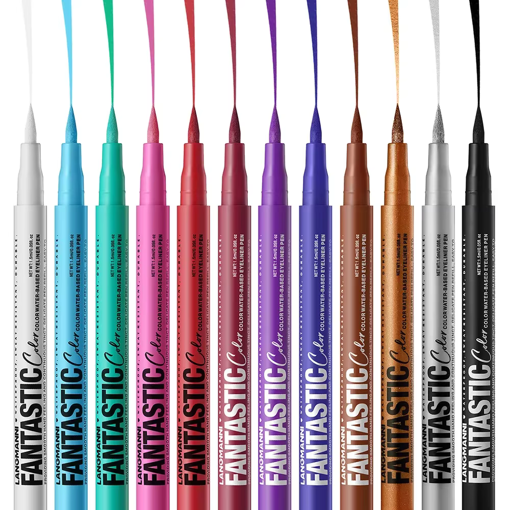 Crayon Eyeliner Liquide Blanc Mat 6 Couleurs Violet Foncé Rouge Maquillage Yeux Séchage Rapide Imperméable Longue Durée