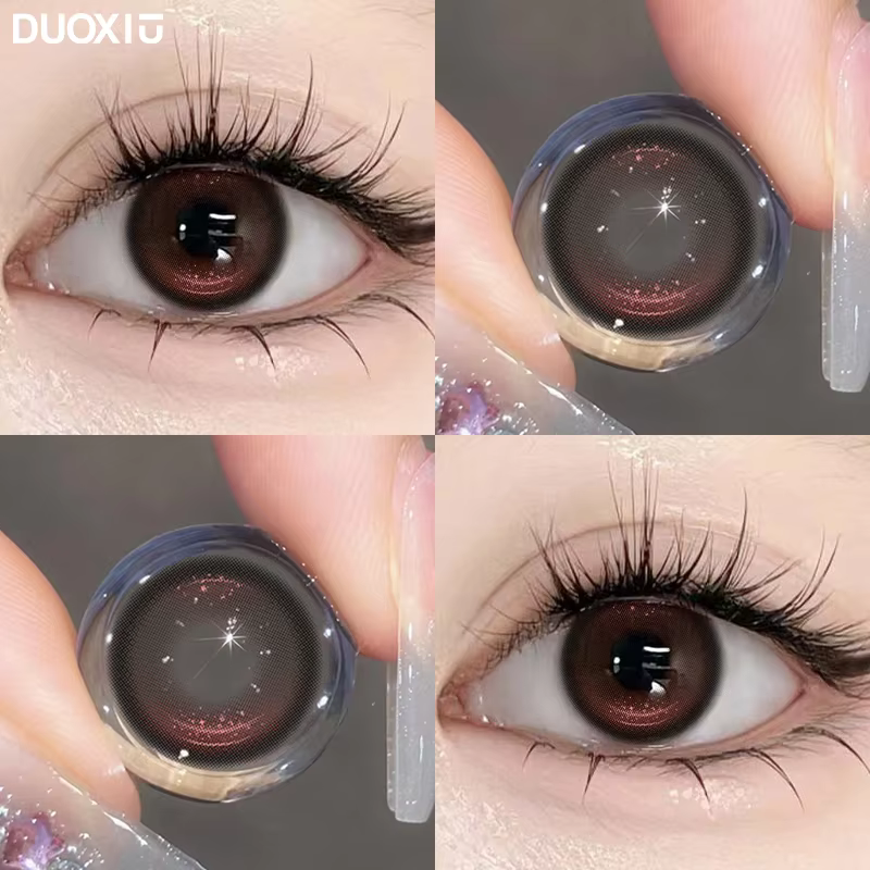 DUOXIU 1 paire de lentilles de Contact de couleur rouge pour élèves